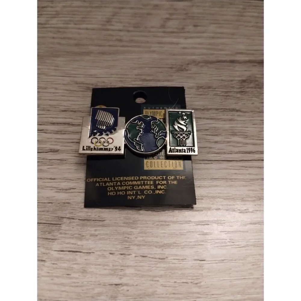 Lillehammer Centennial Olympic Games Atlanta 1996 Ho Ho Int'L Co Pinback Pin